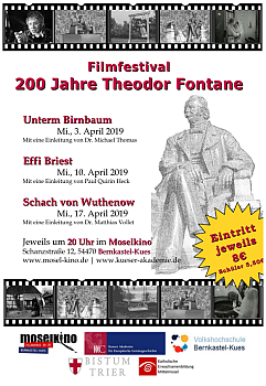 Plakat zum Filmfestival: 200 Jahre Theodor Fontane