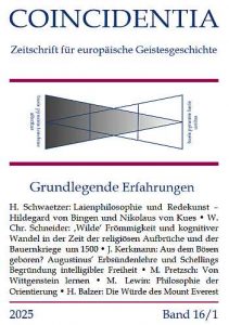 Titelseite der Coincidentia 2025, Band 16, Heft 1
Titel: Grundlegende Erfahrungen